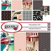 Reminisce Rockabilly Scrapbook Collection Kit, 12x12 inches, White