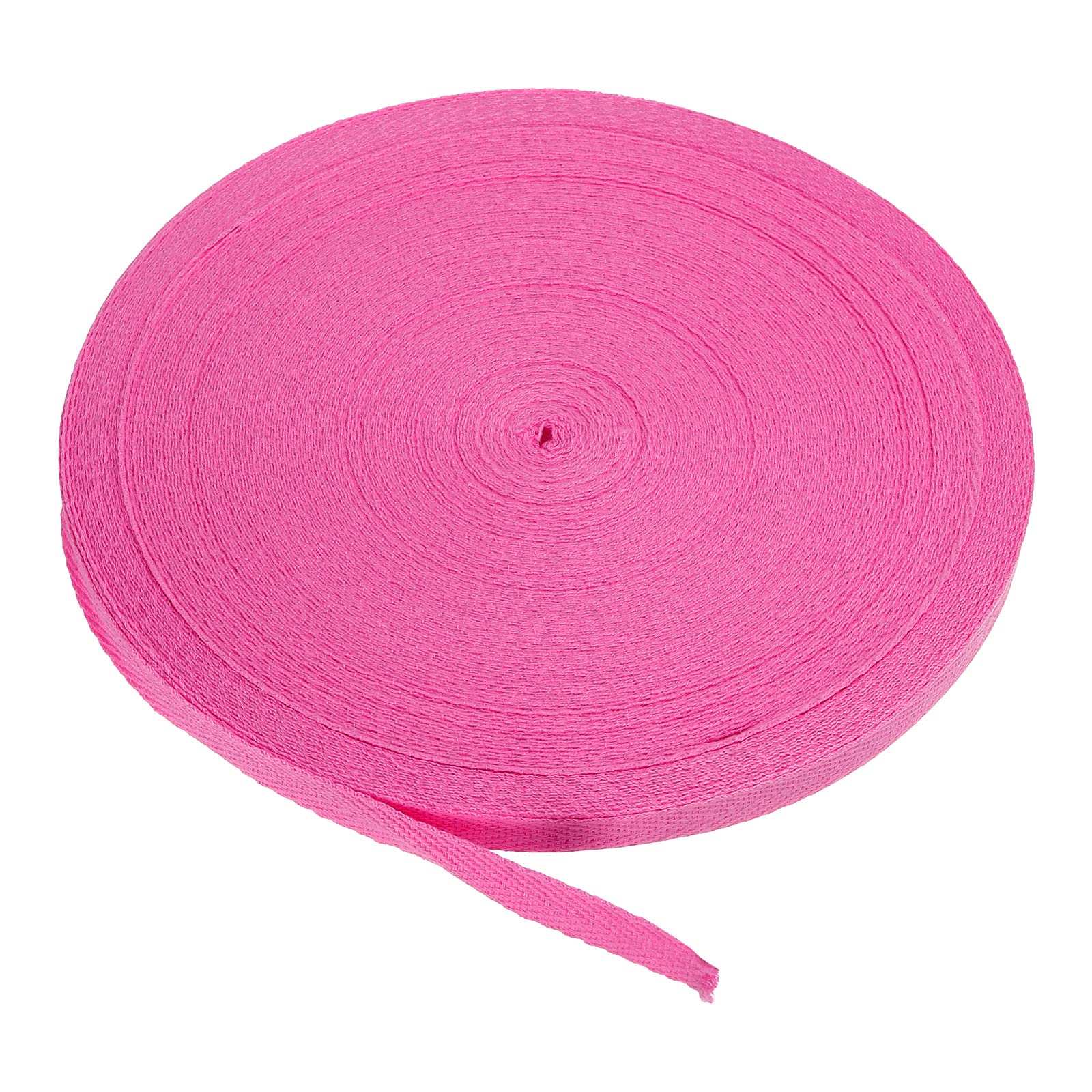 PATIKIL Cotton Twill Tape 10mm(3/8 Inch) 50 Yards Cotton Ribbon Bias Binding Tape Herringbone Webbing Trim for Sewing Gift Wrapping Craft DIY Rose Red - 45m