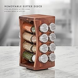 Kamenstein 16 Jar Hourglass Revolving Countertop Spice Rack With