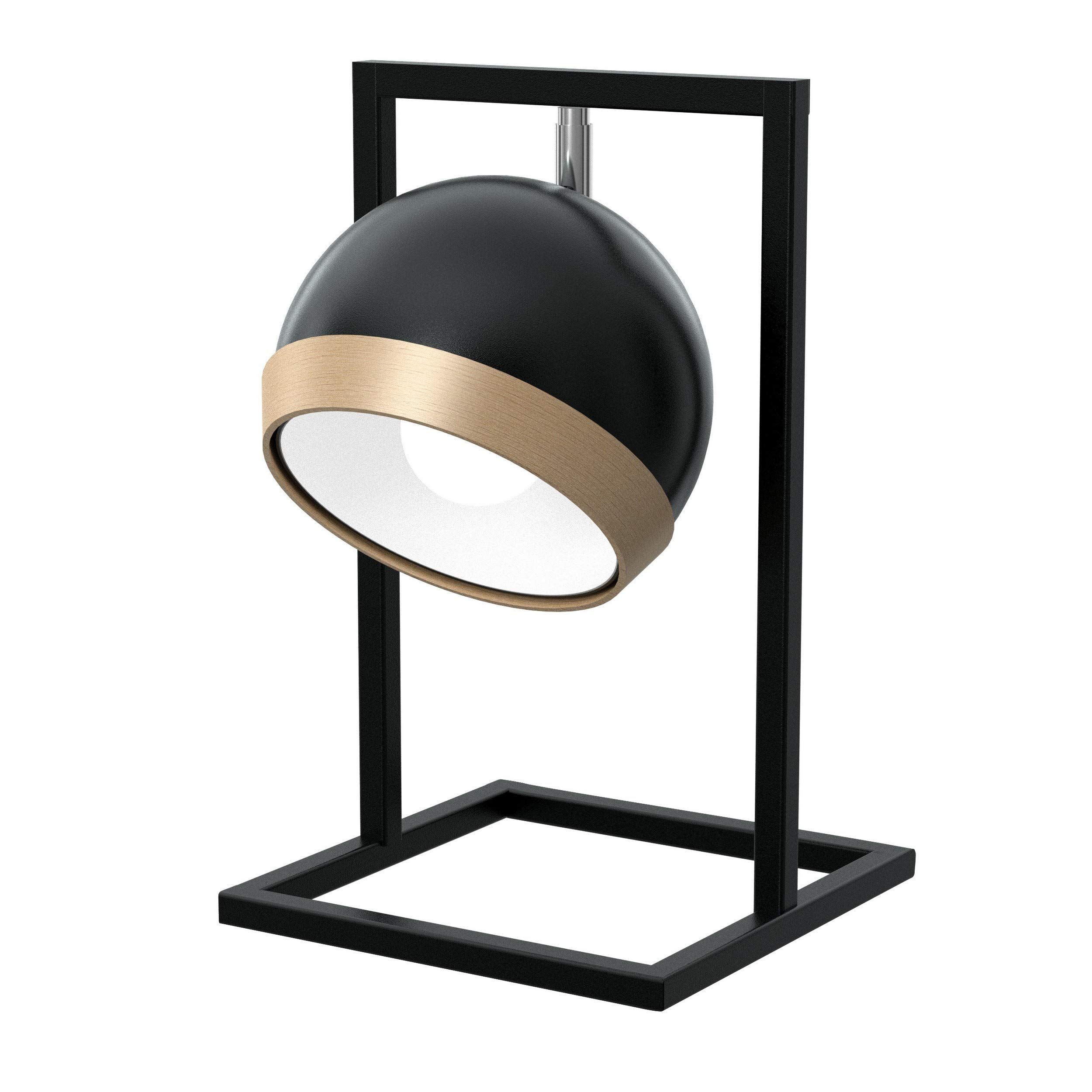 Homemania Table Lamp Metal Black Wood