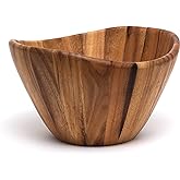 Lipper International Large Wavy Bowl, Acacia