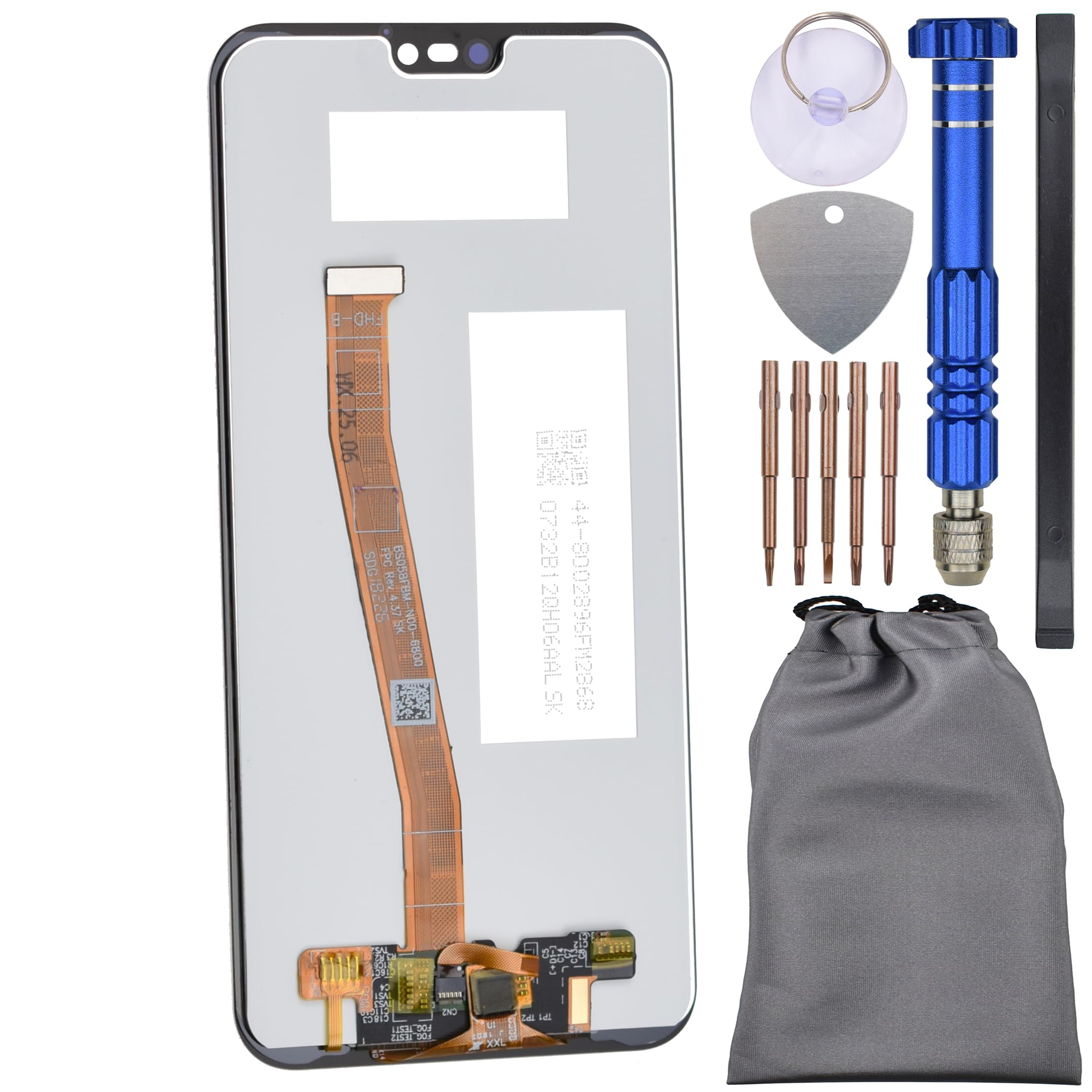 Photo 1 of IPS LCD Display Touch Digitizer Screen for Huawei P20 lite Black