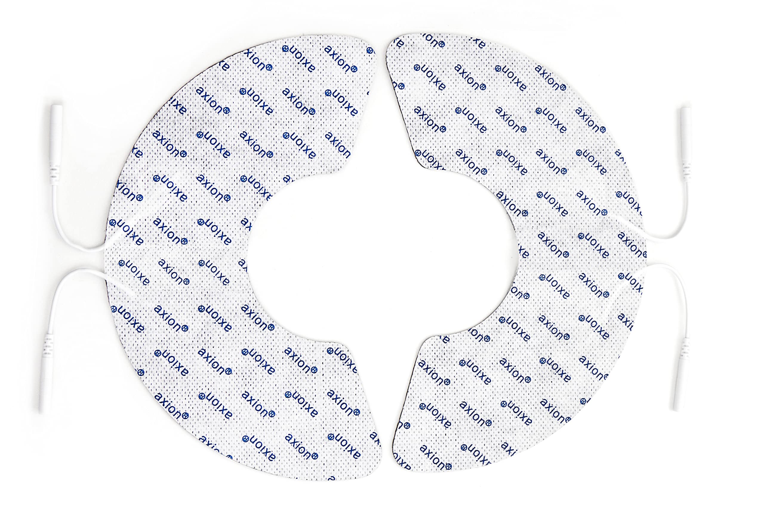 Self-Adhesive TENS EMS Shoulder Electrodes - Pack of 2 Compatible to TENS EMS Units with 2mm Connection - axion Brand Quality