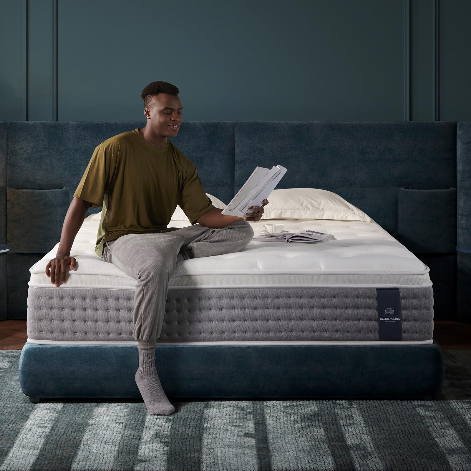 Photo 1 of DCOOLAULTRA King Size Mattress 12 Inch, Medium Firm Hybrid with Memory Foam& Individually Wrapped Pocket Coils for Support,CertiPUR-US Certified,Fiberglass-Free