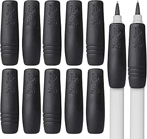 Mr. Pen- Pencil and Pen Grips, 12 Pack, Black, Pencil Grips for Adults, Rubber Pencil Grips, Pen Grips for Adults with Arthritis, Ergonomic Pencil Grip, Pen Gripper, Pencil Cushions for Writing