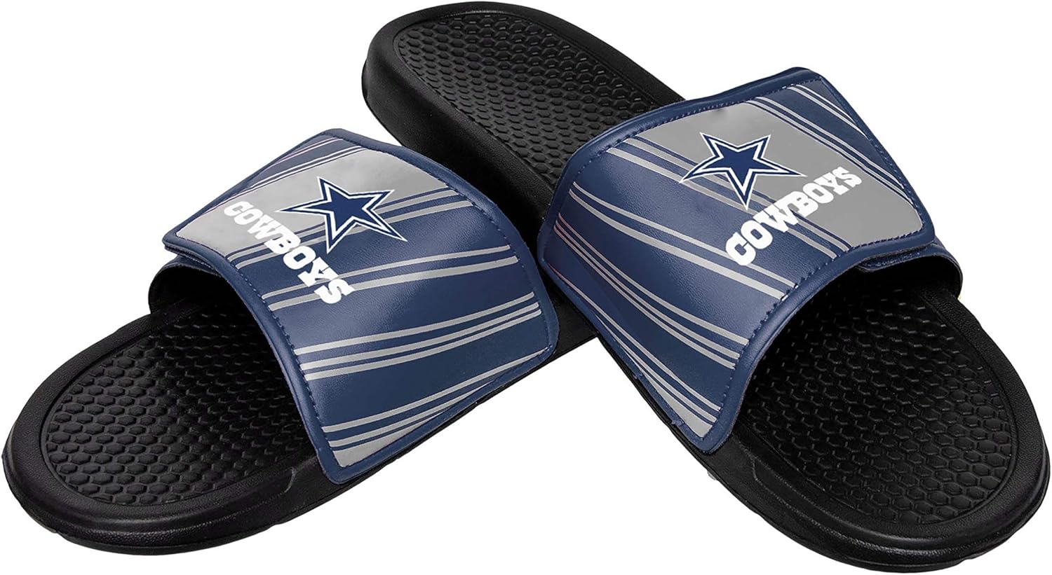 FOCO Men's NFL Stripe Legacy Velcro Sport Slide : Clothing