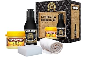 Kit Limpa Couro Jr + Hidratante De Couro JR para Banco automotivo, jaqueta, sofá, sela, bolsa, sapatos
