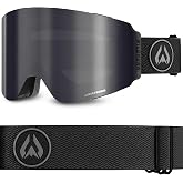 Wildhorn Roca Pro Ski Goggles Men Women, 185&deg; FOV Anti-Fog Magnetic Lens
