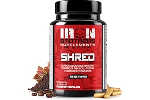 Iron Brothers Shred Thermogenic Fat Burner Supplement | Weight Loss Pills for Women, Men | Appetite Suppressant & Metabolism 