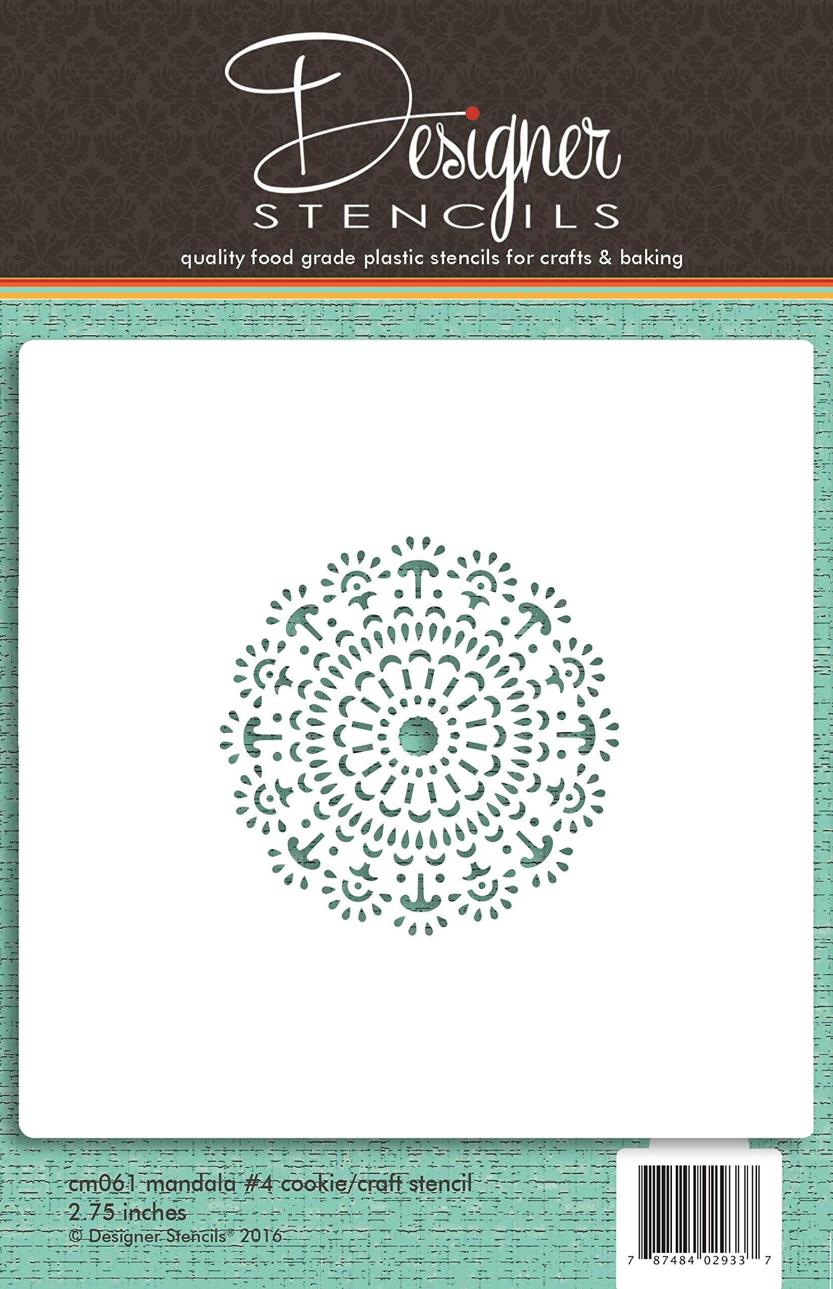 Mandala #4 Cookie and Craft Stencil CM061 by Designer Stencils