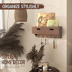 Rebee Vision Key and Mail Holder Wall Mount with 2