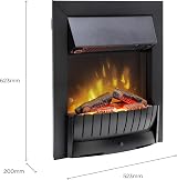 Dimplex Clement Optiflame Electric Fire Black LED Flame 9cm Inset 2kW Fan Heater view 5
