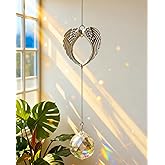 Sun Catcher with 40mm Crystal, Sympathy Gifts for Loss of Loved One, Suncatchers for Windows Hanging Angel Ornament, Grief Gift for Women, Miscarriage, Bereavement, Funeral, Remembrance Decor