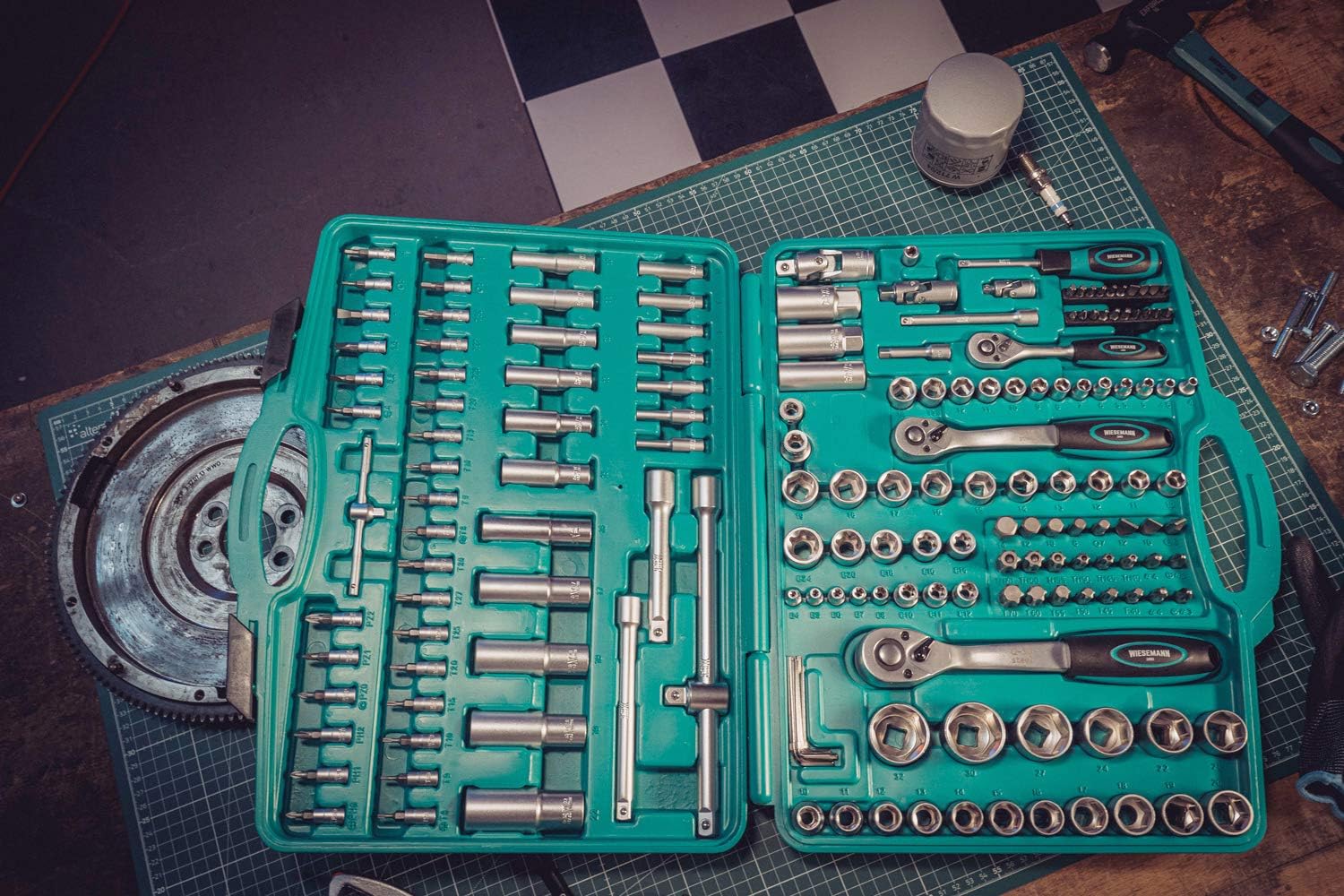 WIESEMANN 1893 Large Socket Wrench Set 171 pcs 1/2" 3/8" 1/4" with Ratchet Made of Chrome Vanadium Steel I Socket Wrench Inserts I Hexagon Wrench I PH PZ I Bits I with Tool case from I 80119 - Image 3