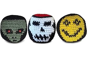World Footbag Faces Footbag, 3 Pack