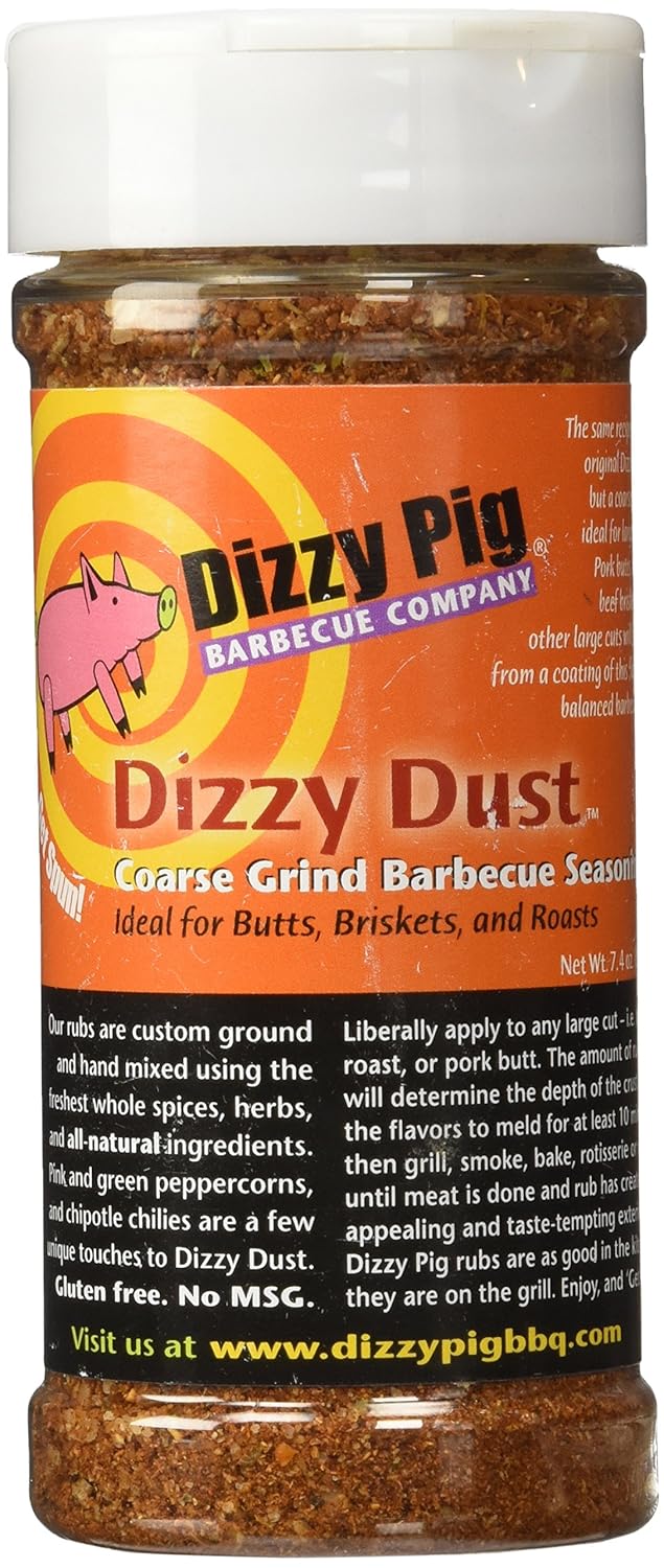 DIZZY PIG Seasoning Bbq Coarse Grnd, 8 OZ Gourmet Rubs