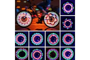 TGJOR Bike Wheel Lights, LED Waterproof Bicycle Spoke Tire Light with 32-LED and 32pcs Changes Patterns Bicycle Rim Lights for Mountain Bike/Road Bikes/BMX Bike/Hybrid Bike