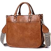 AUYOCO Vegan Leather Crossbody Bags for Women, Crossbody Purse with Guitar Strap Zipped Pockets Handbag Shoulder Bag