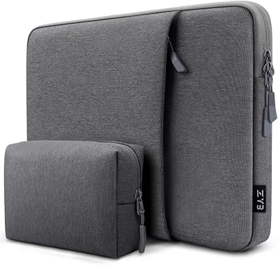ZYB 13-13.3 Inch Waterproof Laptop Sleeve Case Dark Grey 600D Poly
