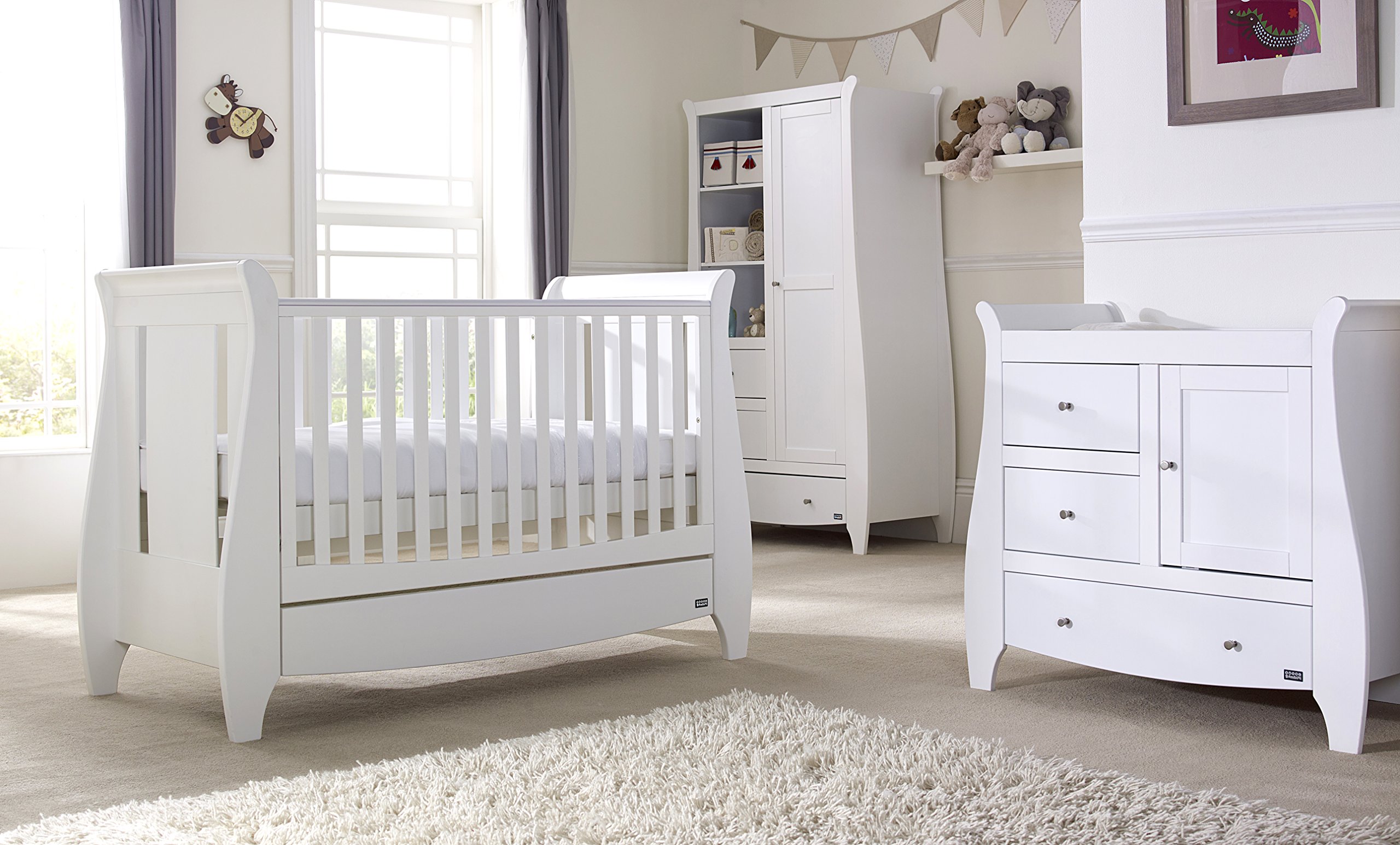 tutti bambini lucas 3 piece nursery furniture set