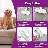 Sebtle Pet Hair Remover Roller Reusable Lint Brush for Dogs Cats White view 3