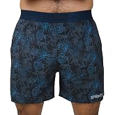Sprints Mens 2-in-1 Running Shorts, 5 inch Quick Dry Athletic Shorts w/Pockets, Breathable, 4-Way Stretch for Gym &amp; Workout