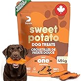 Davie's Sweet Potato Dog Treats - Healthy and Natural Dog Treats, Vegetarian Alternative to Rawhide Chews - Rich in Vitamins,