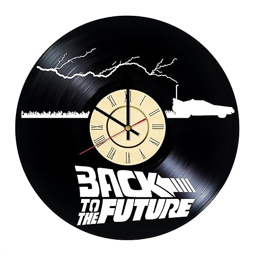 Amazon Com Back To The Future Vinyl Wall Clock Martin And Doc