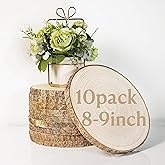 10 Pcs Wood Slices for Centerpieces Large Natural Round Wood Discs for Table Decor Rustic Weddin