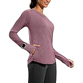 G Gradual Long Sleeve Workout Tops for Women Quick Dry Lightweight Running Athletic Shirts with Zip Pocket Moisture Wicking