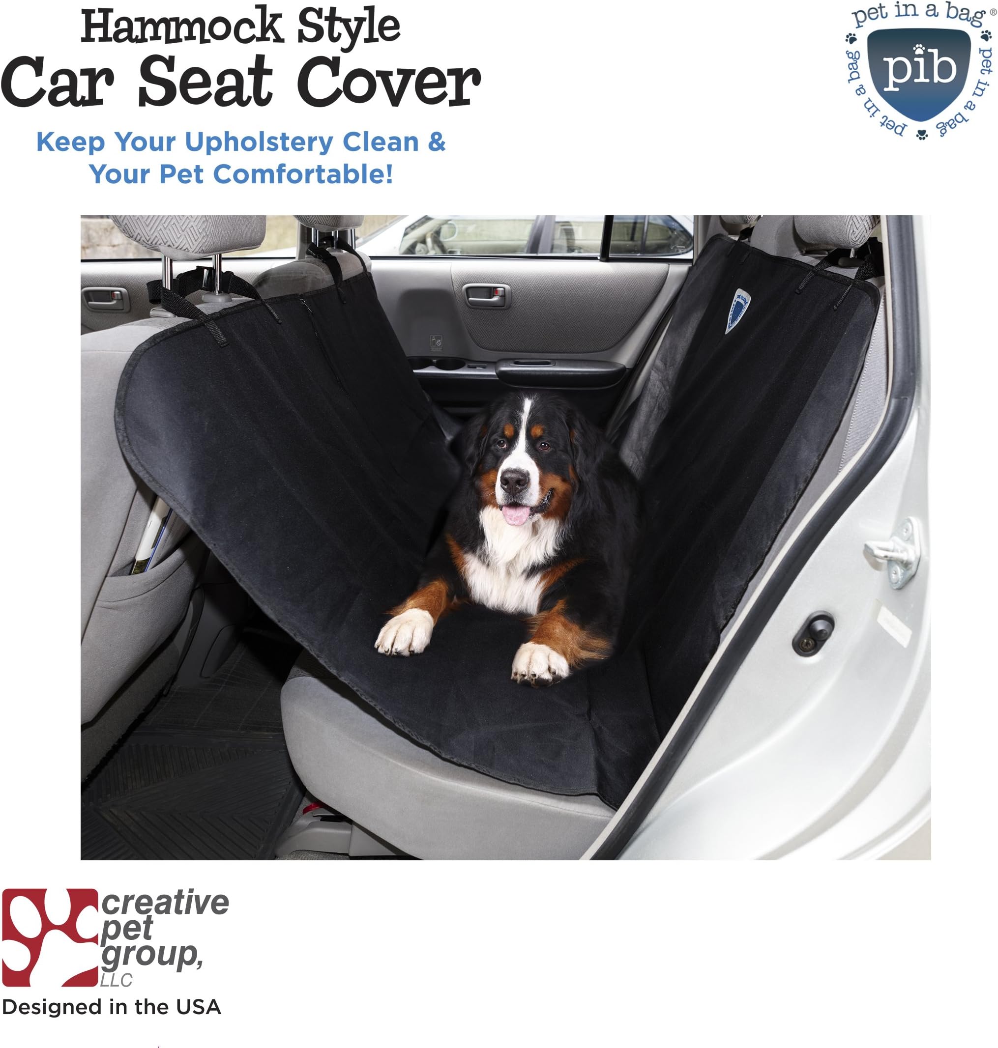 Pet Seat Cover for Cars - Pet in a Bag - Black