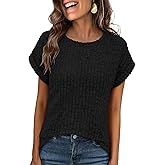 ANRABESS Women Shirts Dressy Casual Business Blouses Black XX-Large
