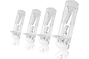 Jamiikury 10pcs Locking Shelf Pins – 5mm Cabinet Shelf Pegs, Clear Plastic Shelf Clips for 5/8" Thick Board