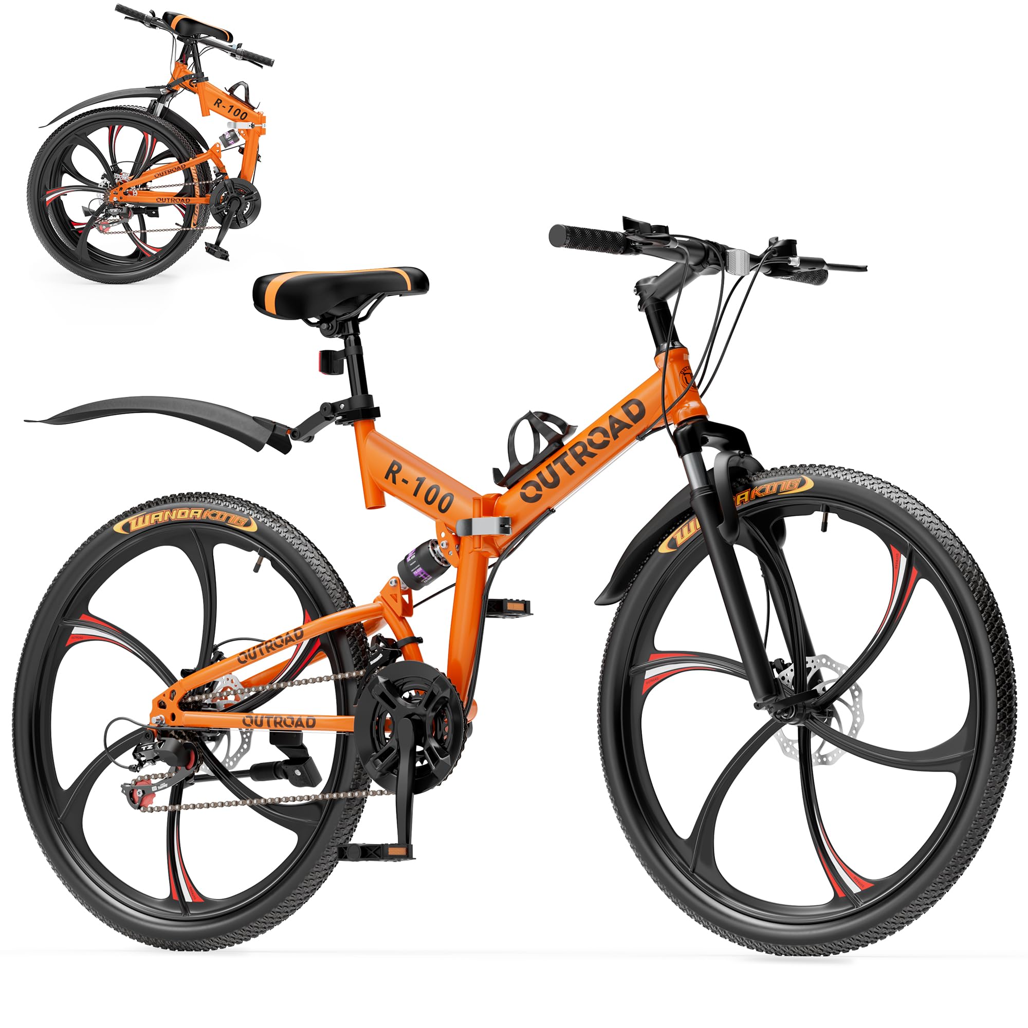 MarKnig 26 Inch Adult Folding Bikes/Mountain