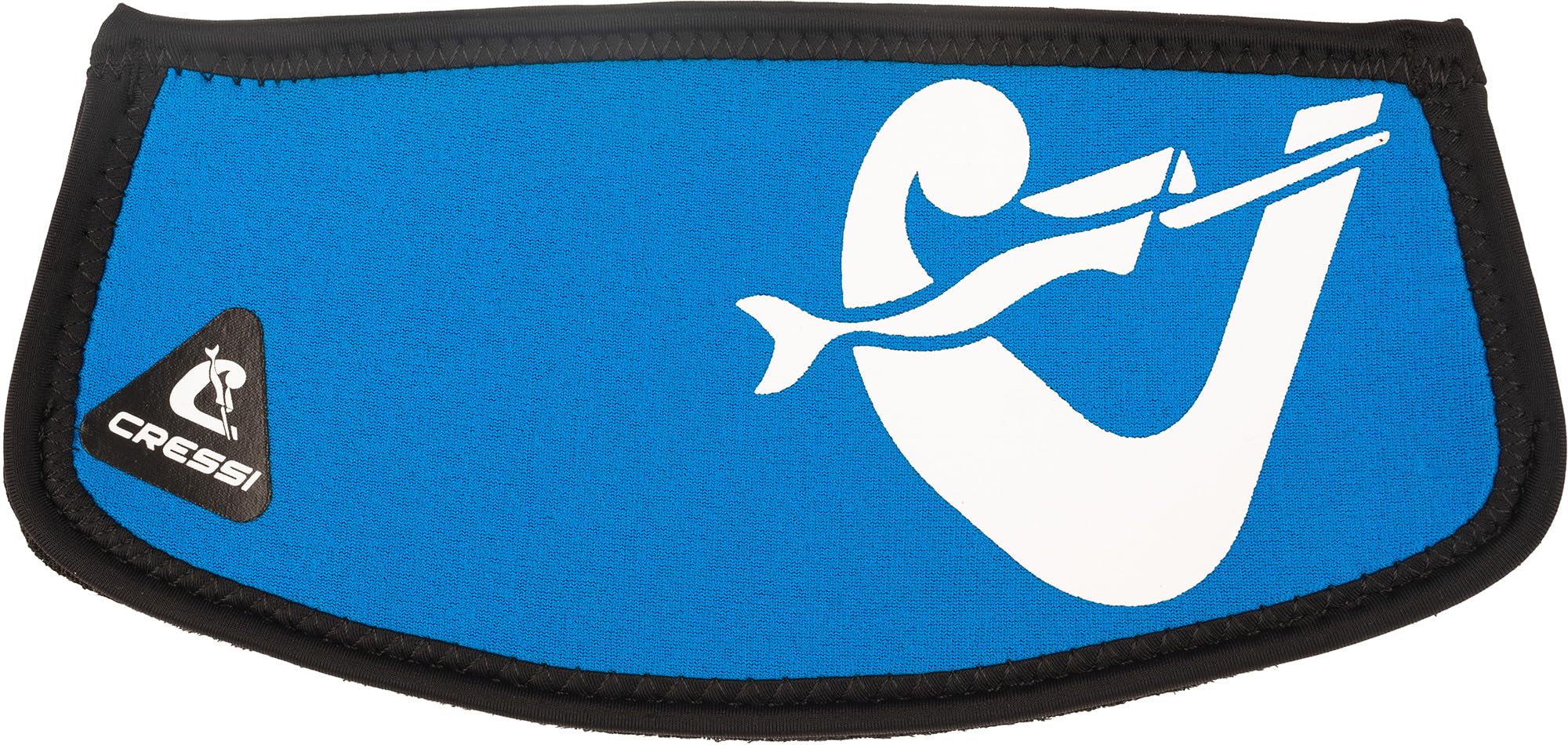 Cressi Simply Neo Mask Strap Cover_Blue/White - Neoprene Mask Cover for Diving and Snorkelling Masks, Blue/White, One Size, Unisex