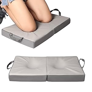 KI Store Garden Kneeling Pad Extra Thick Large Bath Pads Portable Water Resistant High Density Memory Foam Cushion Balance Pads Slow Recovery Kneeler with Shock Absorbing EVA Foam(Light Gray)