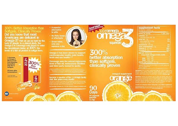 COROMEGA OMEGA 3 SUPPLEMENT- ORANGE