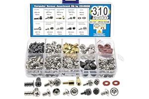 CO-RODE 310pcs Motherboard Standoffs Screw, PC Computer Screws Kit Set for Mainboard, Hard Drive HDD, Case, Fan, Power Graphics,CD-ROM