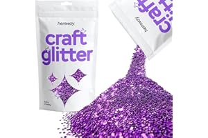 Hemway Craft Glitter Purple 100g Extra Chunky Glitter for Crafts, Resin, Epoxy, Tumbler, Art, Candle, Decorations, Crafting S