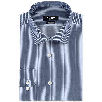 DKNY Mens Dress Shirt Striped Slim Fit Stretch Jamaica | Ubuy