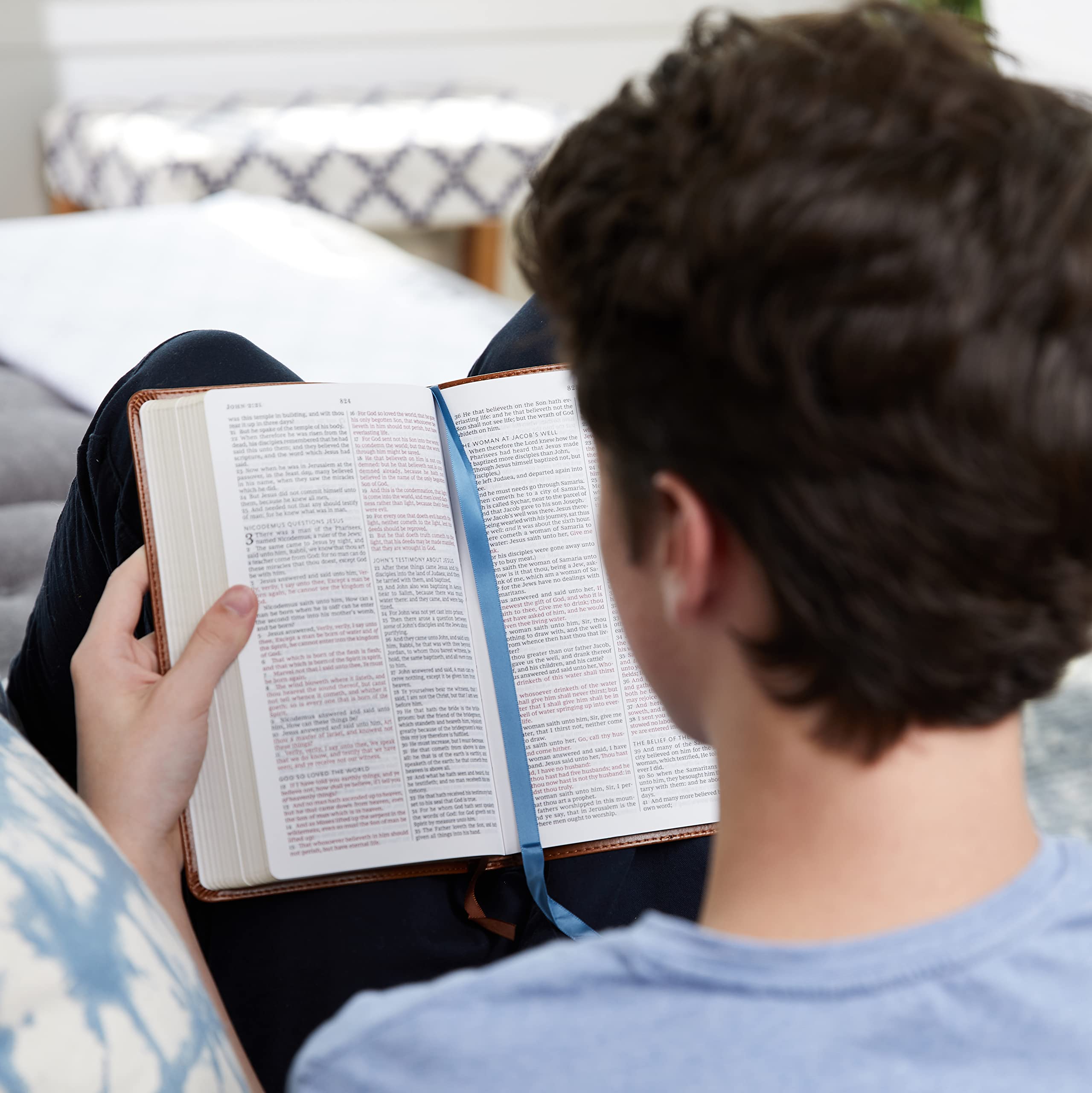 NKJV, Thinline Bible Youth Edition, Leathersoft, Brown, Red Letter, Comfort Print: Holy Bible, New King James Version Feb 26, 2019