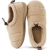 RockDove Women’s Sherpa Fleece Camp Slippers Memory Foam Indoor Outdoor Machine Washable