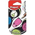 Maped Tip Top Sharpener & Eraser 2 Piece Set, Assorted Colors (001601ST)