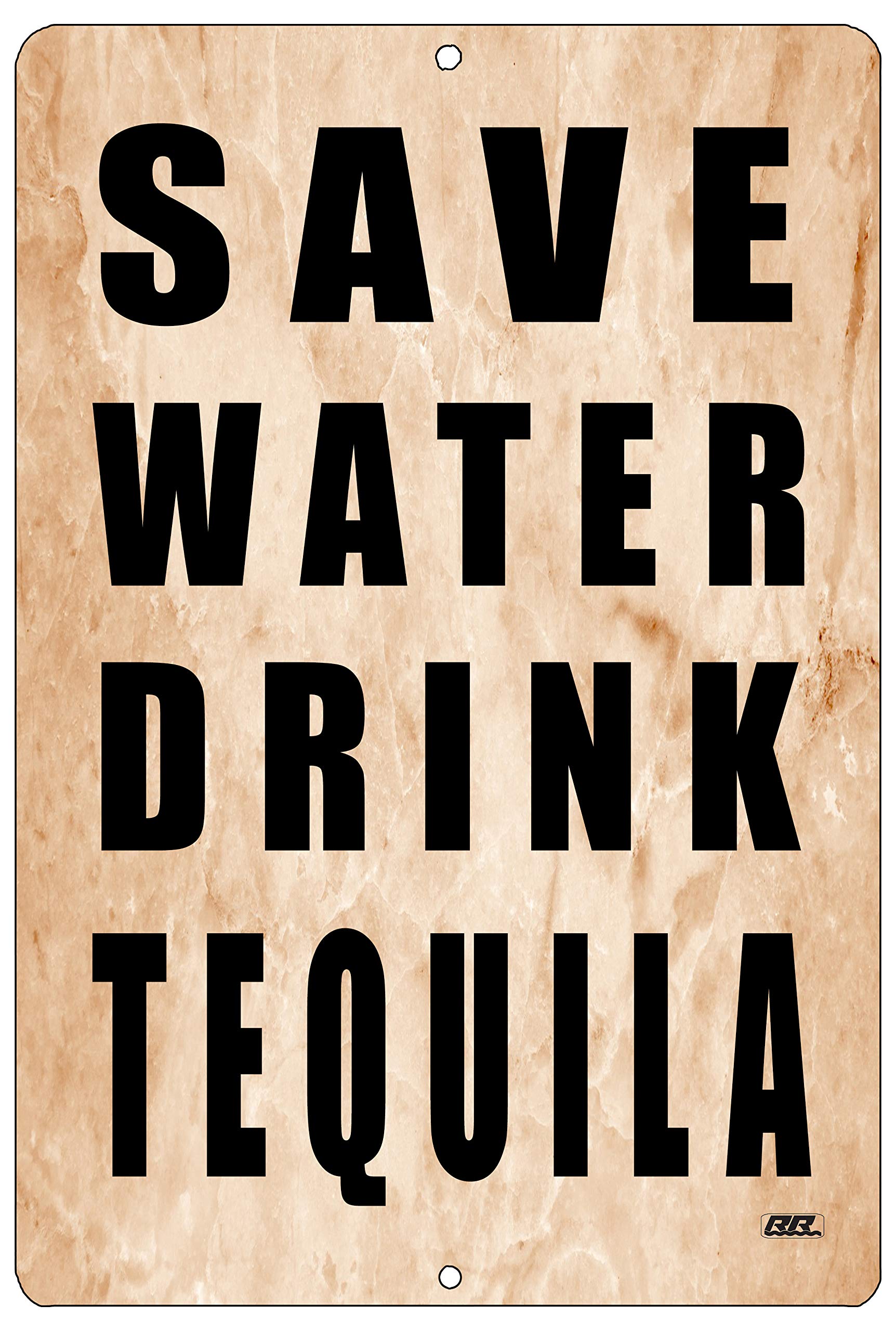 Rogue River Tactical Funny Beer Alcohol Sign Metal Tin Sign Home Bar Kitchen Save Water Drink Tequila