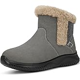 Aomigoct Winter Snow Boots for Women: Warm Fur Lined Ladies Ankle Booties Comfortable for Outdoor Walking