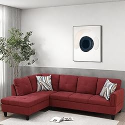 GlasFlength L Shaped Couch, Modular Sectional Sofa