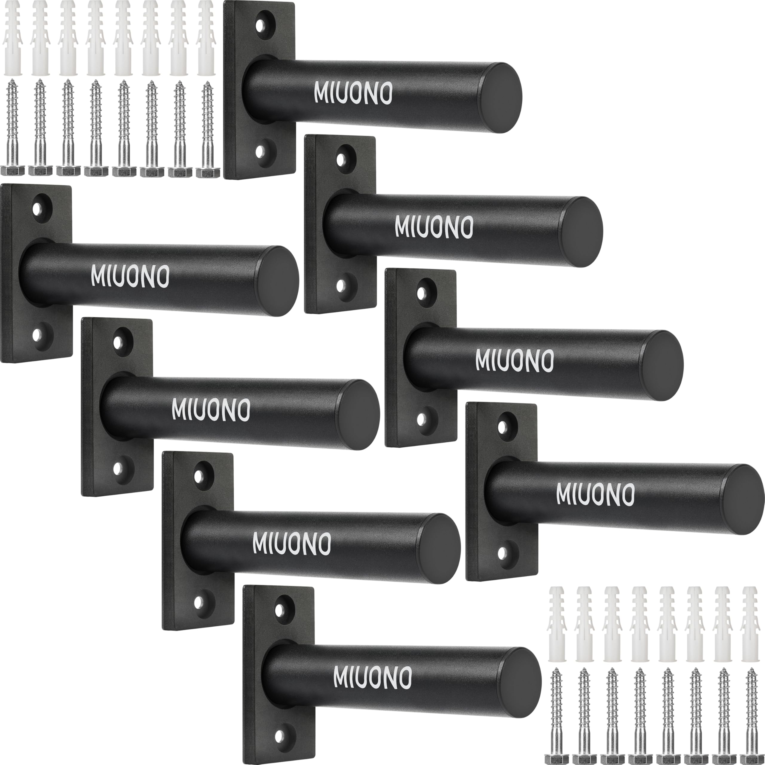Photo 1 of MIUONO Weight Plate Holder, 8 Pack Weight Plate Rack, Fit for 2 Inch Olympic Plate Storage Home Gym