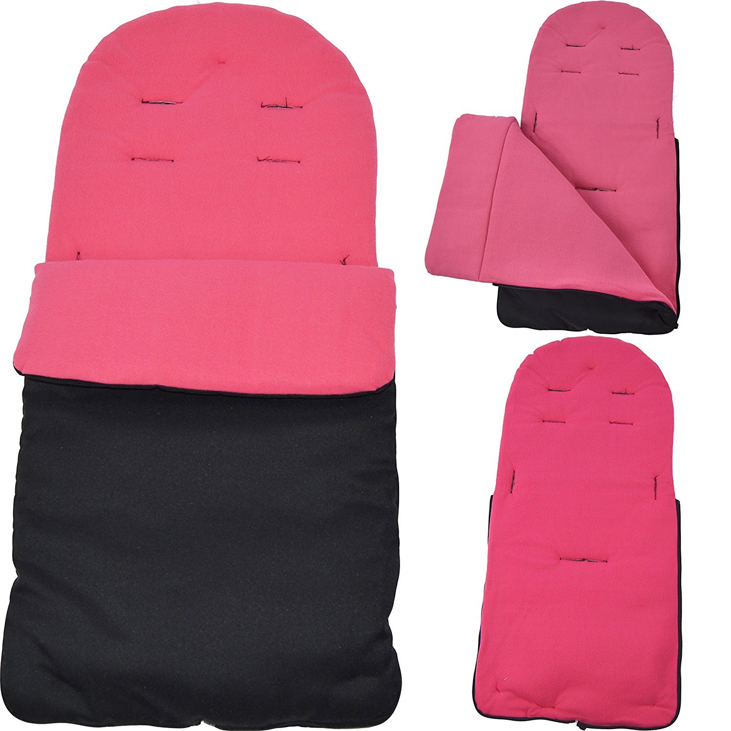 Footmuff/Cosy Toes Compatible with Silver Cross Dark Pink