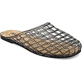 MIA Women's Darby Flat Jelly Sandal | Retro Lattice Jelly Mule with Cork-Inspired Footbed