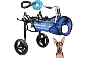 Lokshun 2025 Upgraded Dog Wheelchair for Back Legs Small Wheelchair for Dogs with Disabled Hind Legs Walking Adjustable Dog Carts with Heavy Duty Wheels